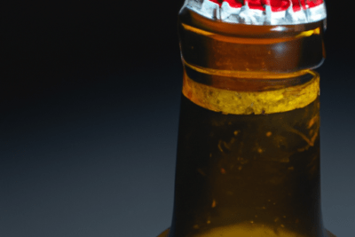 Primer plano del cuello y la tapa de una botella de cerveza para ilustrar la importancia de no consumir cerveza caducada 5 anos riesgos para la salud y como identificarla