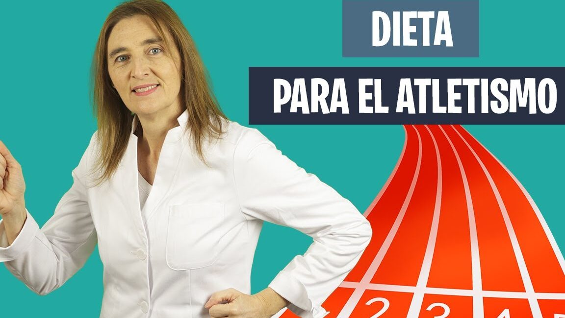 Mujer con bata blanca frente a una pista que ilustra la importancia de una dieta para atletas de alto rendimiento.