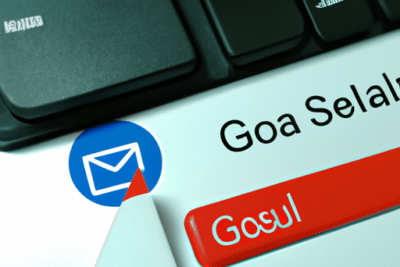Icono de correo junto a teclado y botón rojo que simboliza la sesion de usuario ha caducado en gmail como solucionarlo y mantener tu cuenta segura