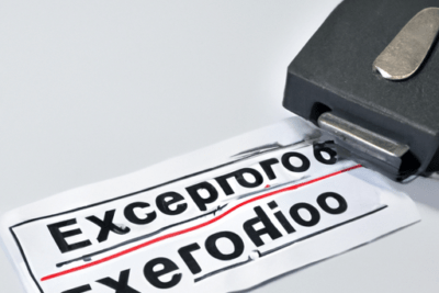 Perforadora metálica sobre un documento con texto tachado ilustrando las credenciales de encriptacion han caducado xerox