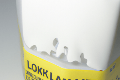 Envase de leche blanco con etiqueta amarilla que plantea si la leche caducada de un mes es seguro consumirla.