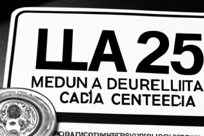 Placa tipo matrícula en blanco y negro junto a una pieza metálica, imagen que evoca trámites y sanciones por licencia caducada multa 2023 todo lo que debes saber sobre las consecuencias y como evitarlas