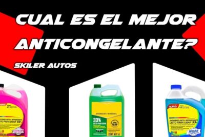 Tres garrafas de liquido refrigerante en colores rosa, verde y azul con etiquetas que muestran distintas concentraciones.