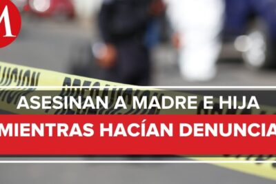 Cinta policial y gran titular que informa del asesinato de madre e hija, caso localizado juzgado