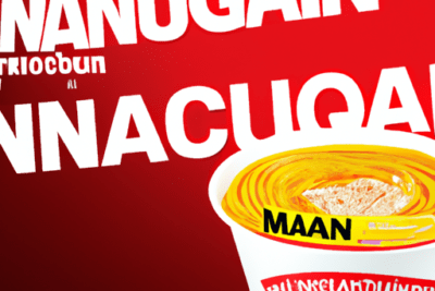 Envase de sopa instantánea con fondo rojo y letras blancas prominentes, maruchan esta caducada descubre la verdad detras de este rumor