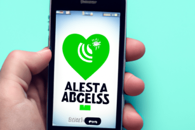 Mano sujetando un móvil con icono de corazón verde y texto me ha caducado el whatsapp como renovar gratis