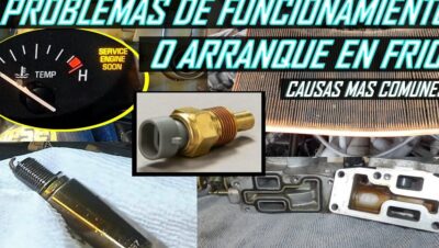 Collage de sensores, bujía y medidor relacionados con arranque del motor frio