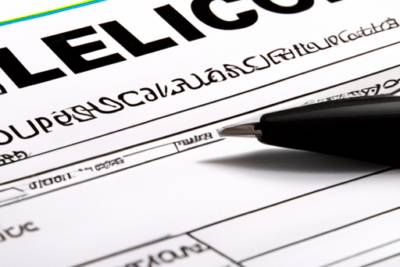 Documento impreso con espacios para datos y un bolígrafo listo para firmar, ilustrando multa por licencia de conducir caducada que debes saber
