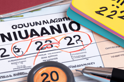 Documentos, calendario marcado, ficha de turno y bolígrafo que ilustran multa por renovar dni caducado 2024 todo lo que necesitas saber