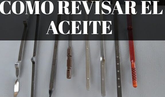 Varias varillas medidoras alineadas para indicar nivel aceite 1