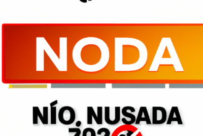 Cartel naranja con texto NODA y símbolo de prohibición, nod32 licencia caducada como solucionar este problema y mantener tu antivirus actualizado