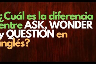 Banner que pregunta la diferencia entre ASK, WONDER y QUESTION en inglés con la frase palabra wonder destacada