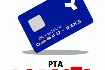 Tarjeta de pago azul con chip flotando sobre fondo blanco y texto PAPASTA en rojo, playstation tu tarjeta ha caducado