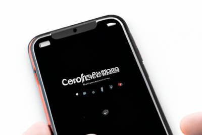 Mano sosteniendo un iPhone con pantalla oscura y un lápiz táctil, por que mi iphone dice cobertura caducada descubre las posibles causas y soluciones.