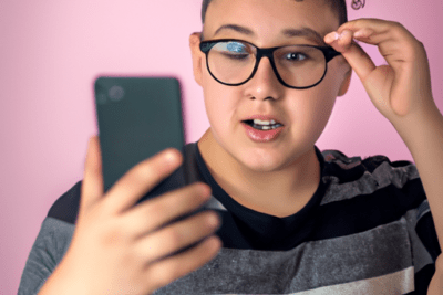 Persona con gafas sorprendida mirando un móvil por que mi sesion ha caducado entendiendo los motivos detras de este problema.