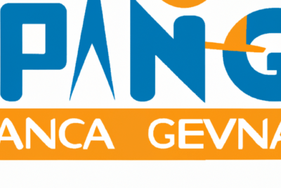 Logotipo azul y naranja con formas geométricas y texto parcial, puedo circular con la itv caducada pero con cita