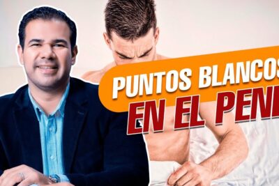 Miniatura informativa sobre puntos blancos 1 con hombre sonriente y paciente preocupado en cama
