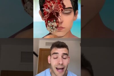 Imagen dividida con una ilustración médica y una persona hablando, ideal para explicar que comen las serpientes bebes guia completa para cuidar a estas pequenas criaturas