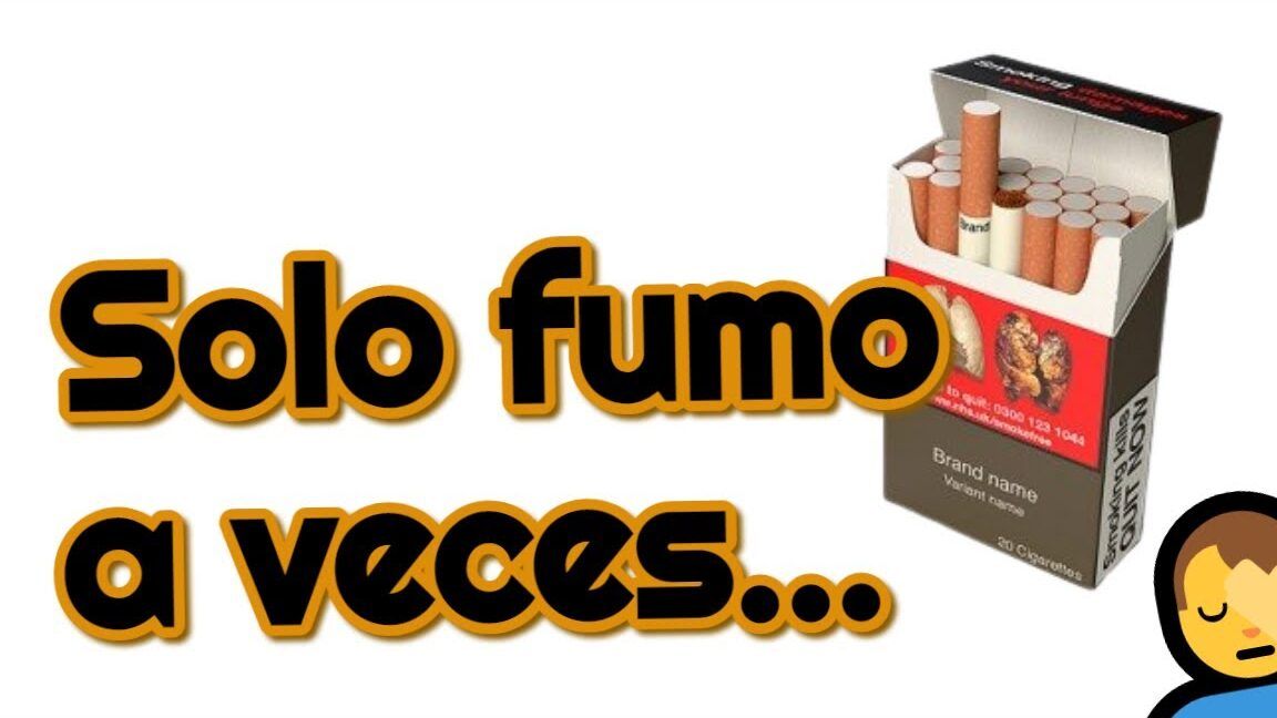 Imagen de un paquete abierto con cigarrillos y el texto 'Solo fumo a veces' que pregunta que consecuencias tiene fumar un cigarrillo al mes despues de abrir el paquete