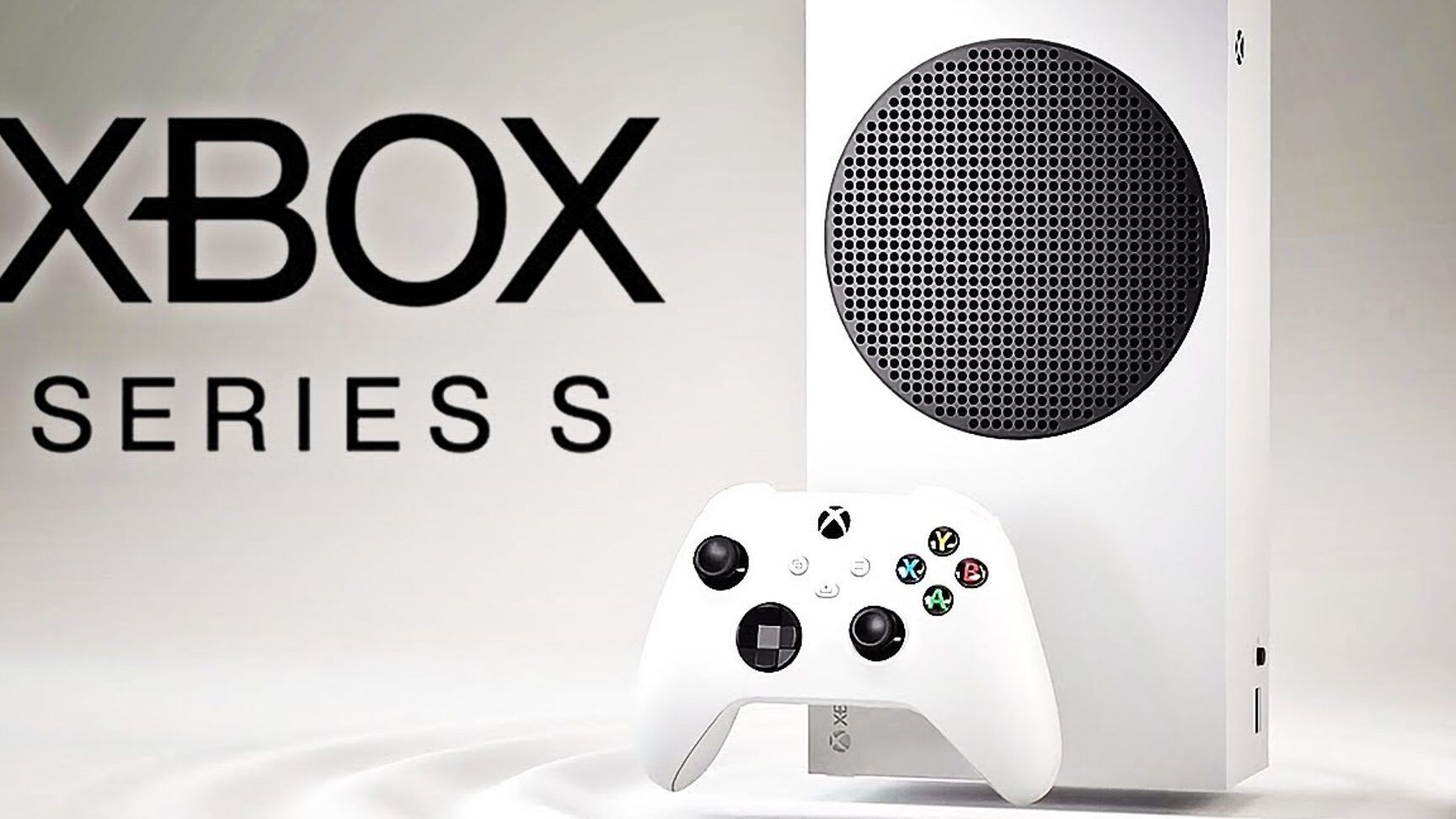 Que es una xbox series s descubre todo sobre esta consola de ultima generacion en imagen que muestra la consola blanca vertical con rejilla circular negra y un mando blanco con botones de colores