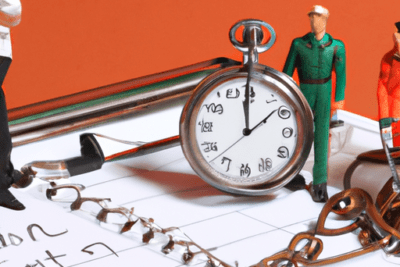 Reloj de bolsillo sobre papeles y figuras que ilustra que hacer si ha caducado la vigencia de su permiso.