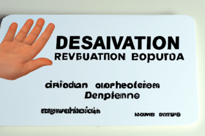 Tarjeta blanca con borde redondeado, mano naranja y texto grande distorsionado como ilustración sobre que hacer si tienes la tarjeta sanitaria caducada