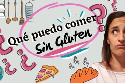 Mujer pensativa junto a ilustraciones de pizza, pan y pasta con signos de interrogación sobre que no comen los celiacos guia completa para una alimentacion libre de gluten