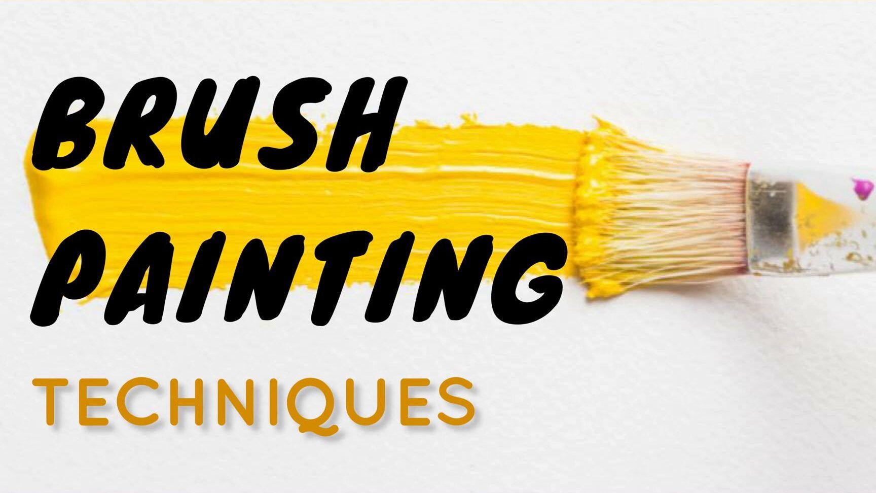 Pincel con trazo de pintura amarilla sobre papel y texto de técnicas de pintura que ocurre si mezclas todos los colores en la ropa descubre las increibles consecuencias