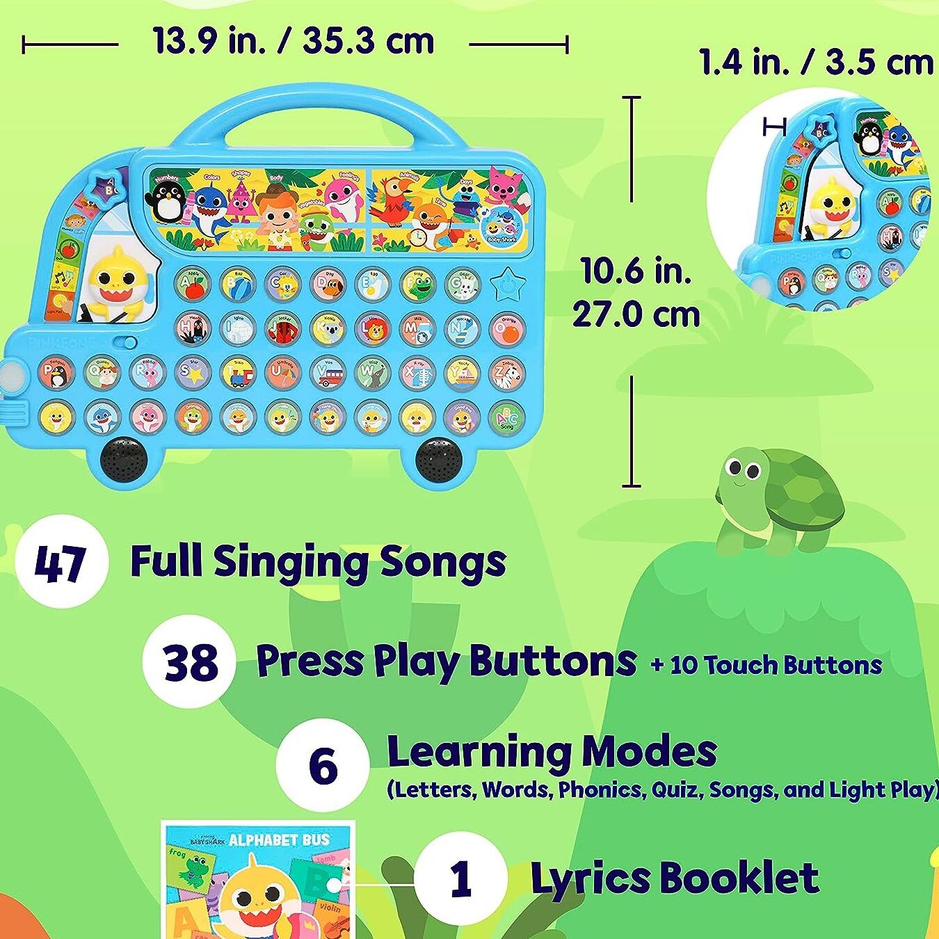 Autobús didáctico azul con botones, 47 canciones, 38 botones pulsables y 10 táctiles, medidas visibles y dibujos infantiles que pasa si deposito mucho dinero en mi cuenta de vinted descubre las consecuencias aqui