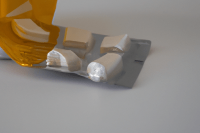 Frasco naranja volcado junto a un blíster de pastillas blancas que plantea la pregunta que pasa si tomo un medicamento caducado hace 1 ano