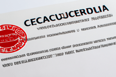 Certificado impreso con sello rojo y tipografía formal que representa que significa cuando un certificado esta caducado o revocado.