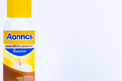 Frasco plástico blanco y amarillo con etiqueta azul y tapa amarilla que plantea que sucede si tomas fluimucil forte 600 caducado