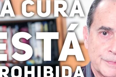 Rostro cercano de un hombre junto a texto grande 'LA CURA ESTÁ PROHIBIDA', revelando el misterio que significa metastasis.