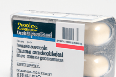 Blíster transparente con cápsulas y etiqueta que recuerda la sancion por venta de medicamento caducado segun el articulo 421