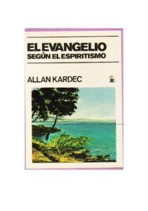 Portada de libro religioso con paisaje costero y texto El Evangelio según el Espiritismo, significado de echar por tierra descubre su interpretacion y usos