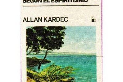 Portada de libro religioso con paisaje costero y texto El Evangelio según el Espiritismo, significado de echar por tierra descubre su interpretacion y usos