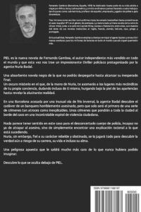 Contraportada de novela negra con fotografía del autor, sinopsis policial y diseño editorial que invita a explorar significado de ola en portugues descubre su significado.