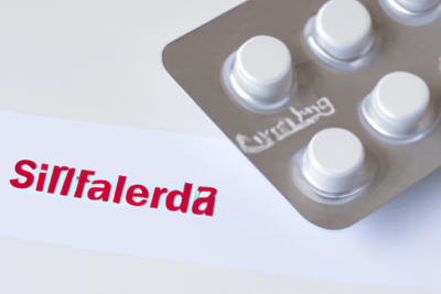 Blister de tabletas blancas junto a etiqueta que plantea sildenafil 50 mg caducado es seguro su consumo