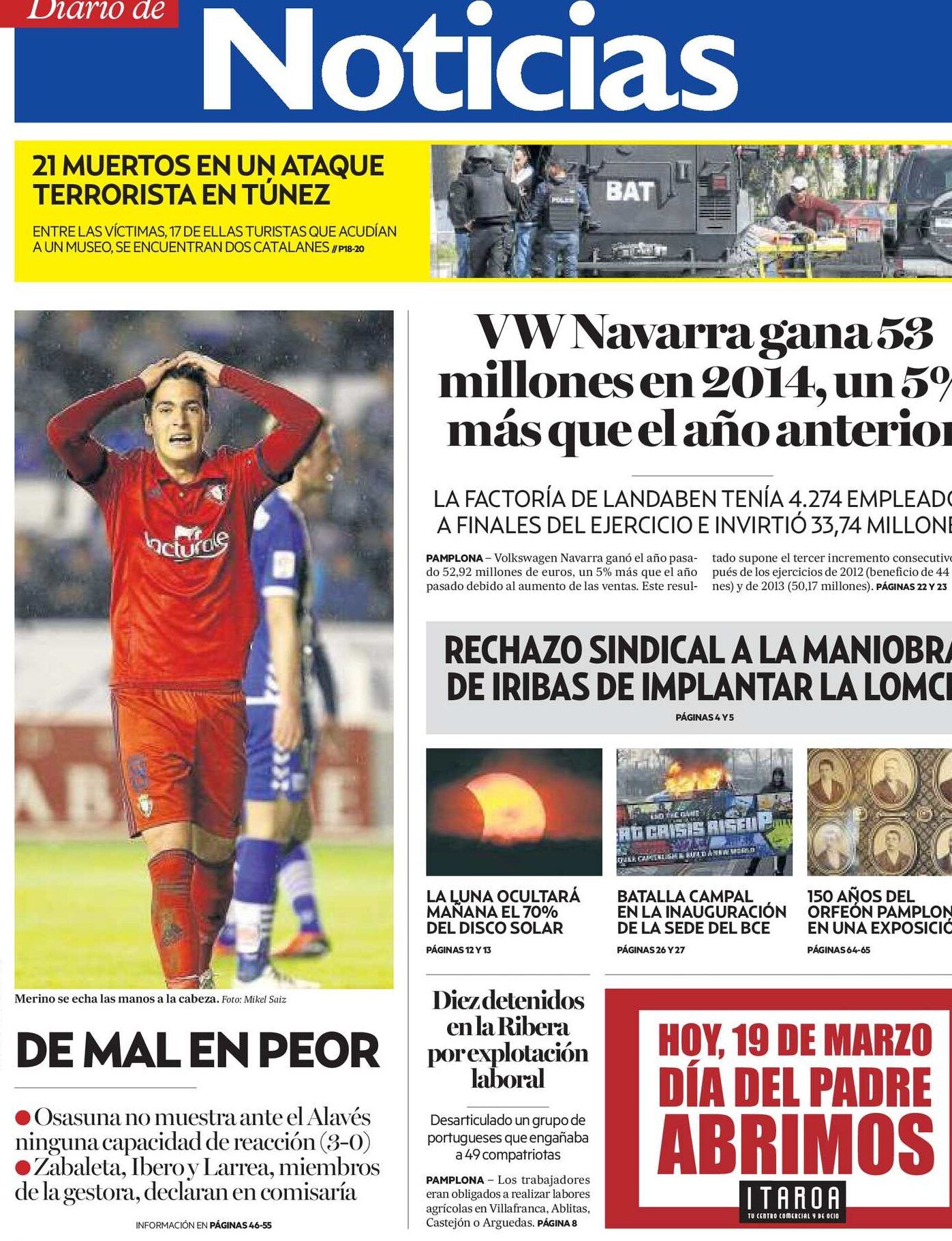 Portada de periódico con gran titular económico, foto de un futbolista sorprendido y múltiples secciones informativas; te equivocaste en la declaracion de la renta descubre las consecuencias en nuestra guia