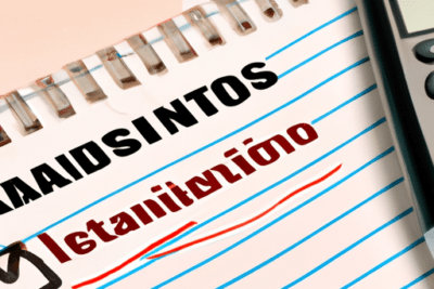 Bloc de notas con anotación subrayada y calculadora, recordando que te pueden multar por tener el dni caducado.