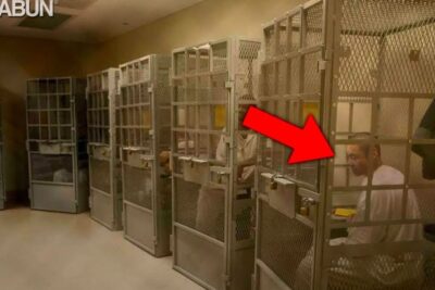 Personas sentadas dentro de celdas metálicas con una flecha roja señalando a un ocupante, todo lo que debes saber sobre el significado de jgl