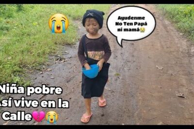 Niña caminando por un sendero de tierra con un cuenco y expresión triste, texto superpuesto pidiendo ayuda, todo lo que necesitas saber sobre la alimentacion de los burros en minecraft descubre que comen y como cuidarlos
