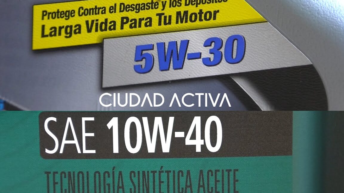 Etiqueta con 5W-30 y SAE 10W-40 en envase de lubricante, todo lo que necesitas saber sobre que significa 5w30 aceite.