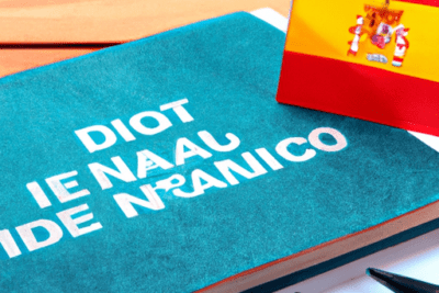 Documento de identidad sobre una mesa junto a una bandera española y un bolígrafo, tramite de dni caducado todo lo que necesitas saber