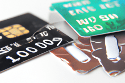 Primer plano de varias tarjetas bancarias superpuestas que evocan un problema de pago: tu tarjeta de credito ha caducado prueba otro metodo de pago