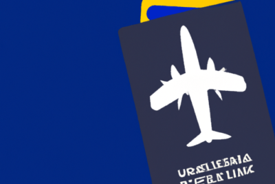Tarjeta de embarque azul con silueta de avión y texto informativo sobre volar con el dni caducado en ryanair es posible guia completa 2021