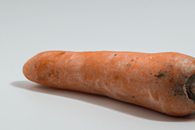 Zanahoria caducada es seguro consumirla: raíz con superficie seca, manchas oscuras y restos de tierra
